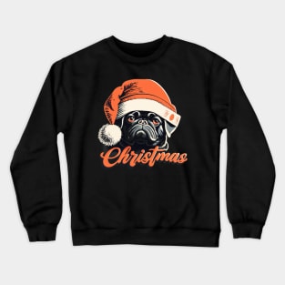 Santa Dog Merry Christmas Vintage Crewneck Sweatshirt